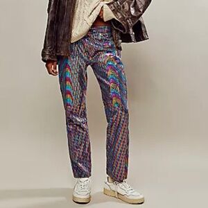 Free People + OneTeaspoon Bandits Sequin Relaxed Jeans Size 30. NWT